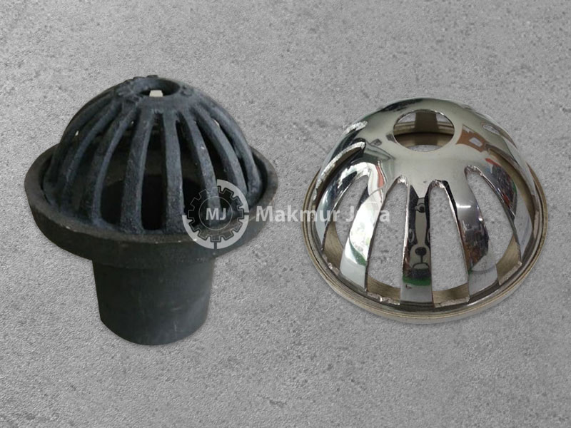 perbedaan roof drain besi dan alumunium